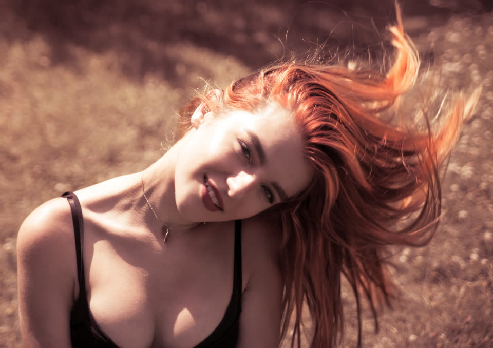 Capelli ramati al sole